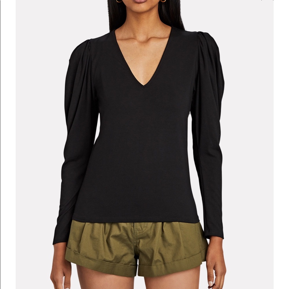FRAME
Shirred Long Sleeve T-Shirt